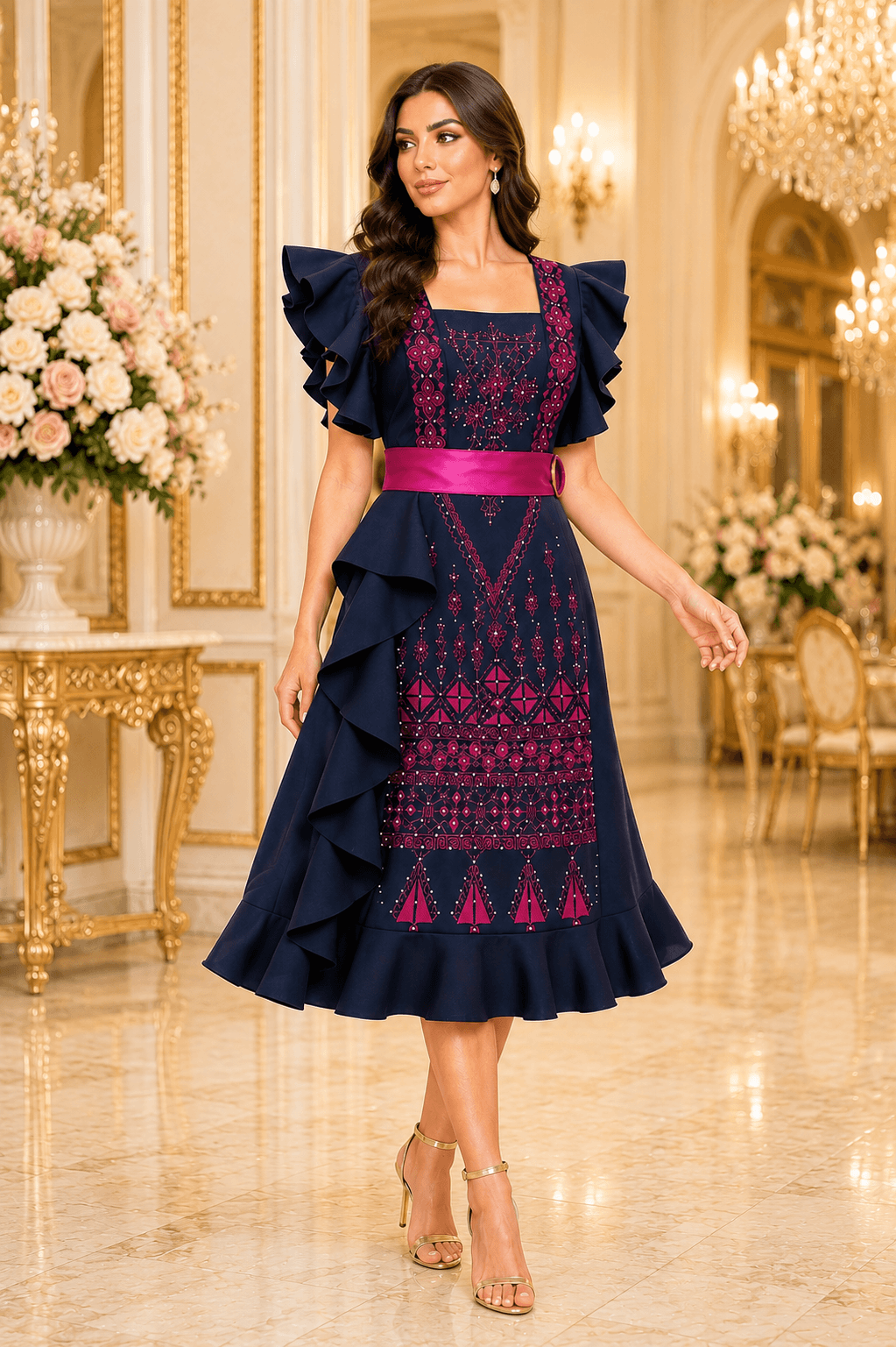 palestinian dress Dalaa Modern Style:F25KD564RB EP07851BK12 The Anatomy of a Sultansha Fit