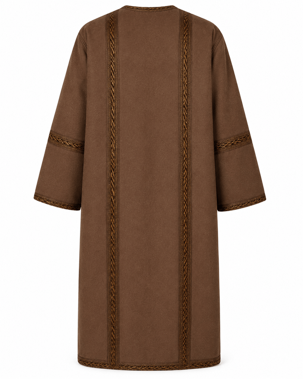 Back view of men's traditional Jordanian Farwa winter coat