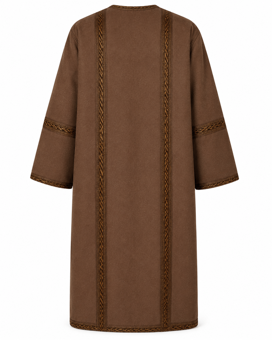 Back view of men's traditional Jordanian Farwa winter coat