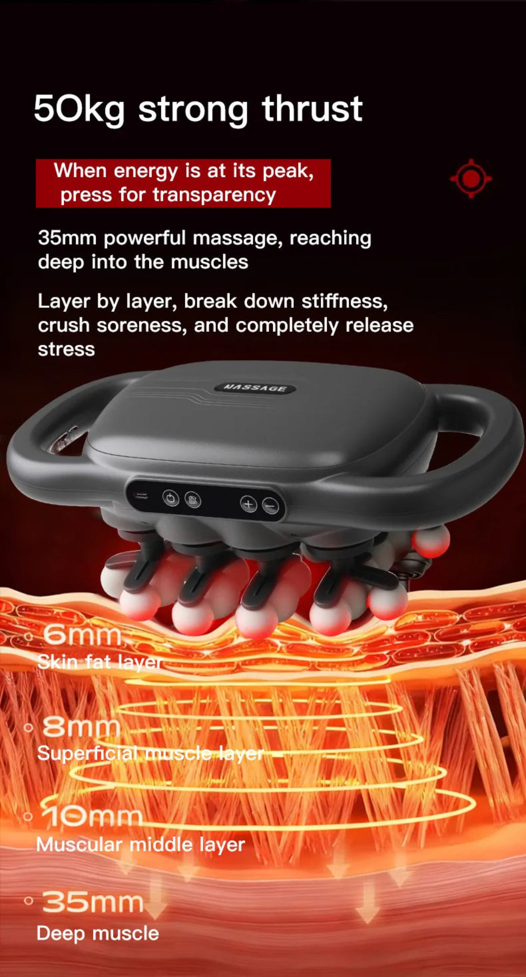 RelaxPro 16-Head Percussion Massage Gun