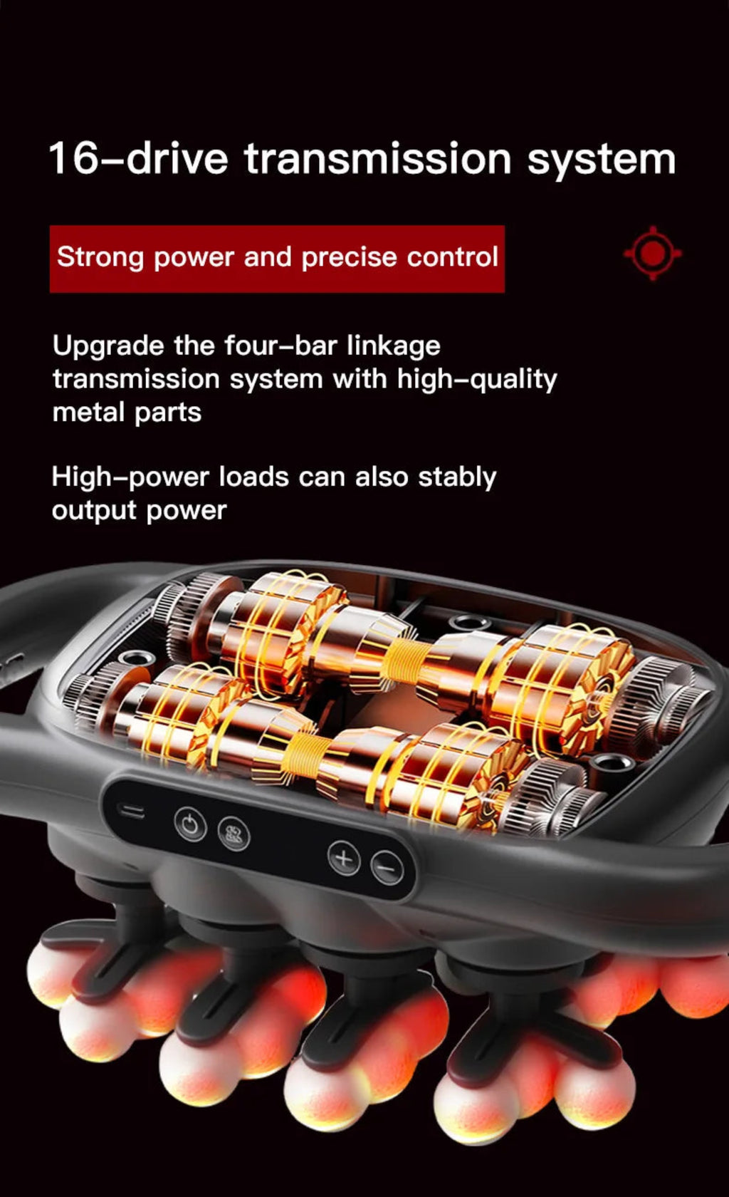 RelaxPro 16-Head Percussion Massage Gun