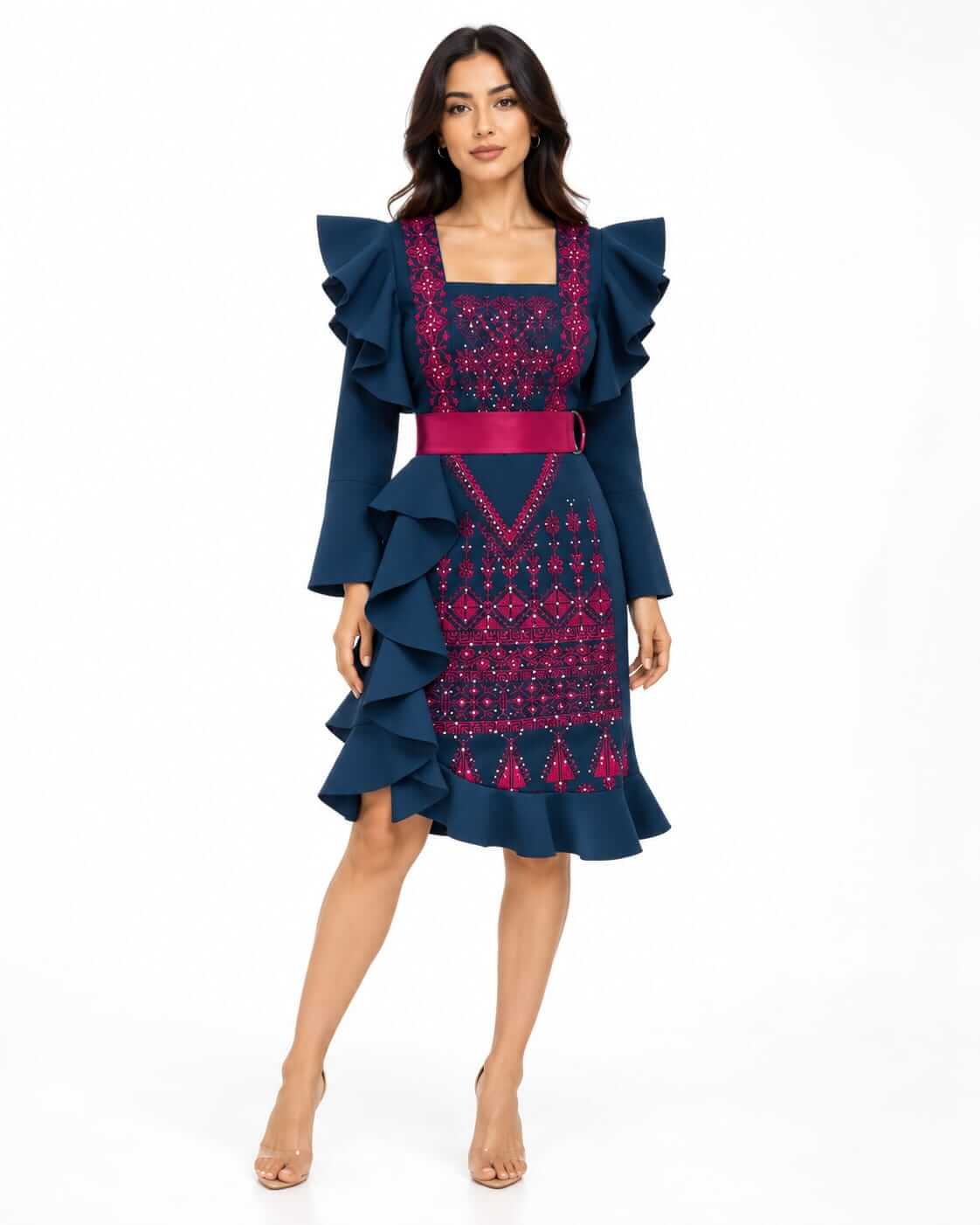 Dalaa Modern Palestinian Dress | Embroidered Thoub