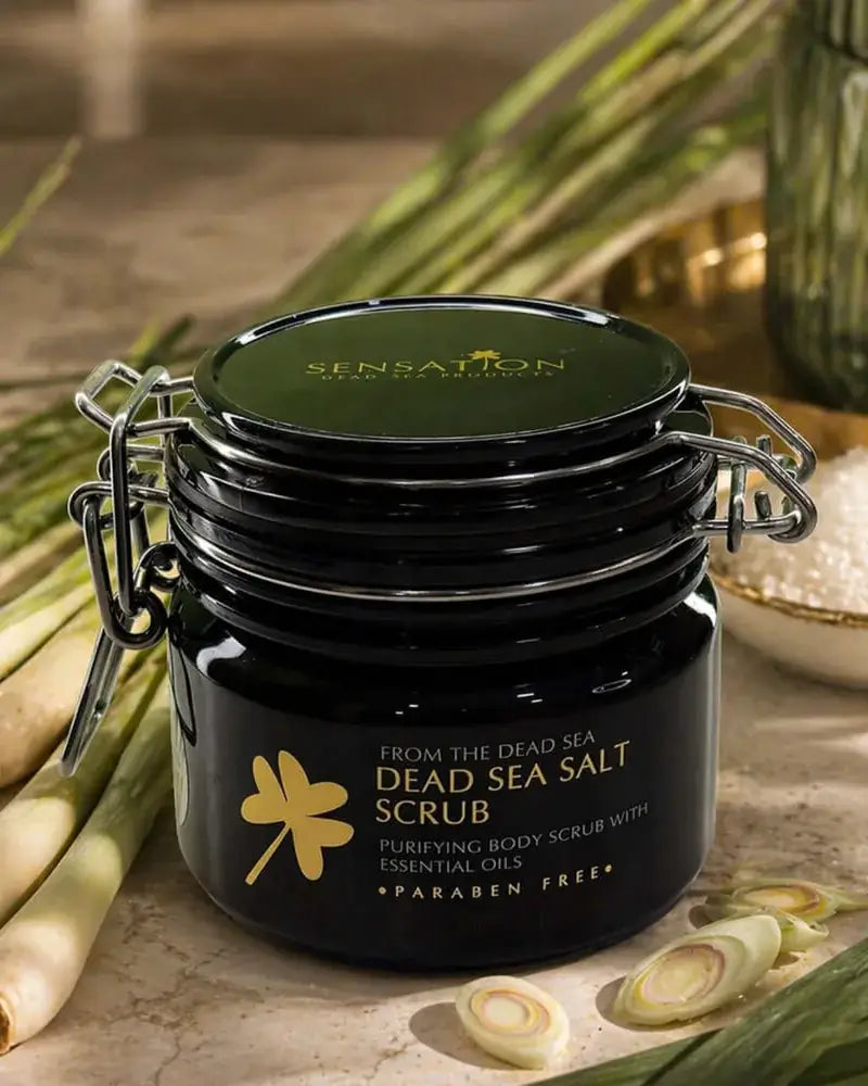 Dead Sea salt body scrub 350g with natural body care products