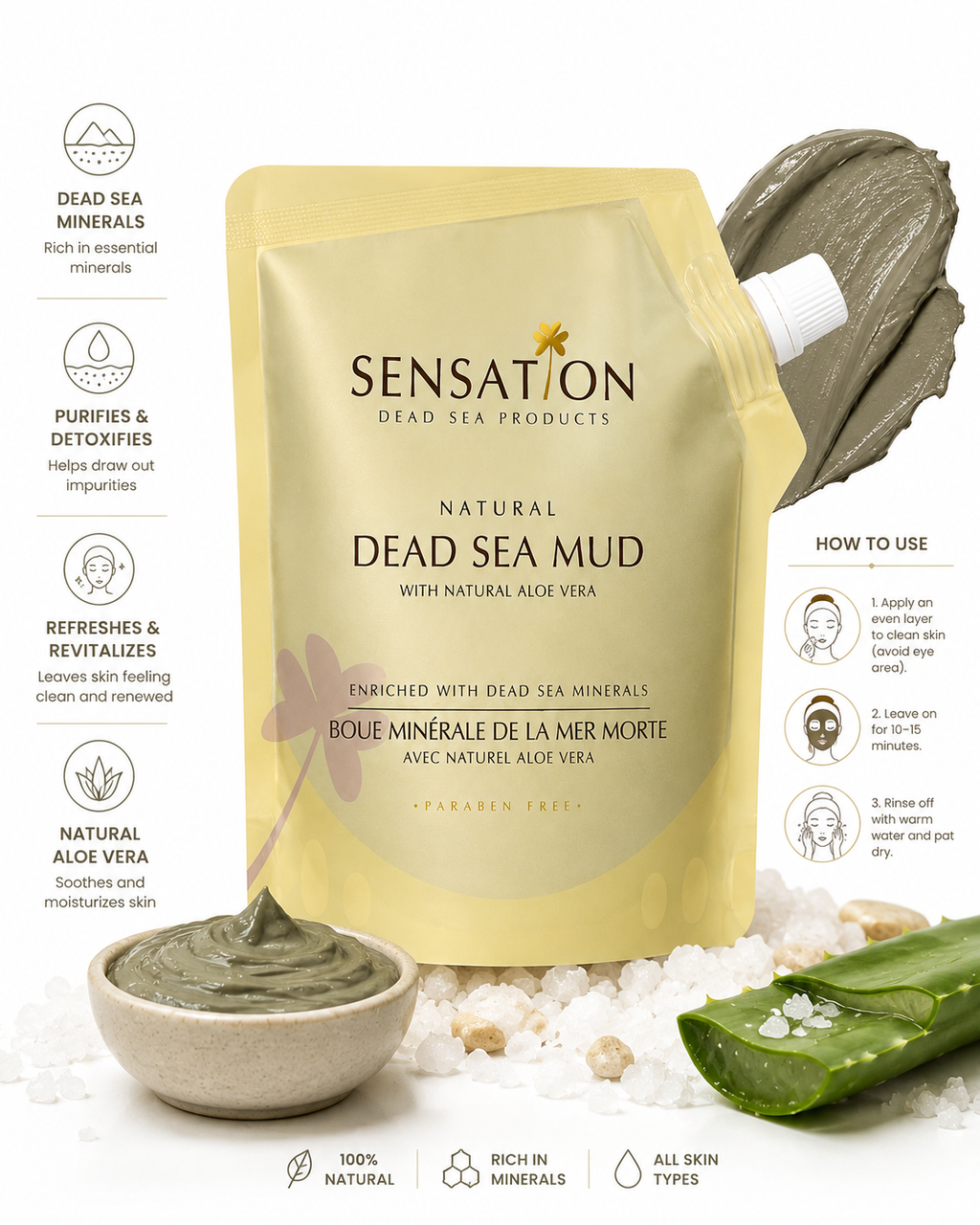 Sensation Natural Dead Sea Mud Mask – 250g