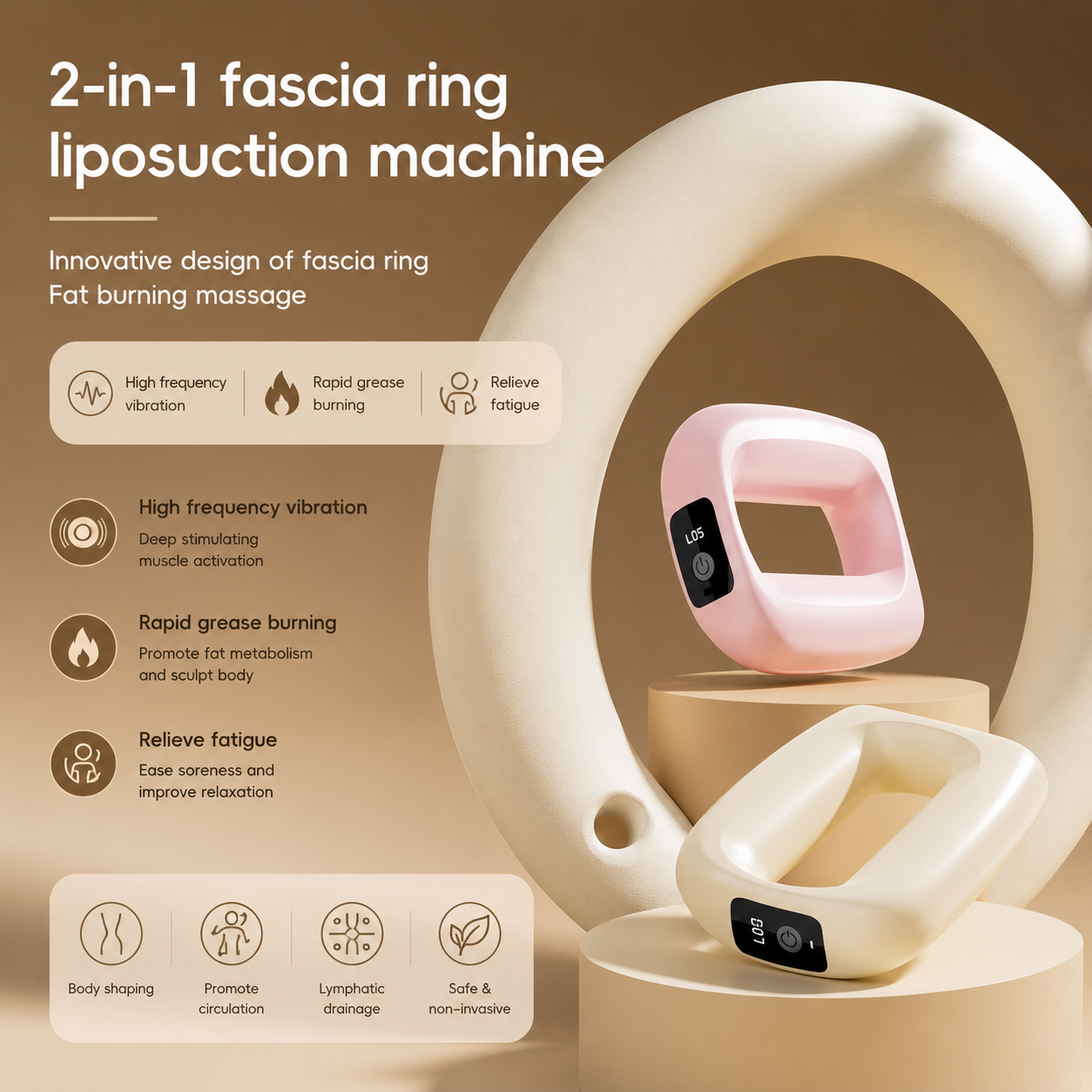 Two-in-One Fascia Ring Fat-Shaking Machine