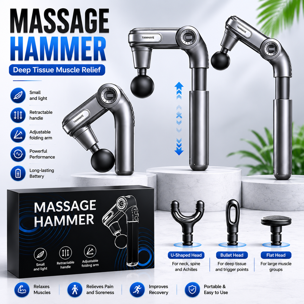 Foldable Deep Tissue Massage Hammer