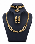 Royal Link Gold-Plated Jewelry Set – 21K Gold Plated (4-Piece Set)