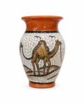 Handmade Mosaic Camel Clay Vase