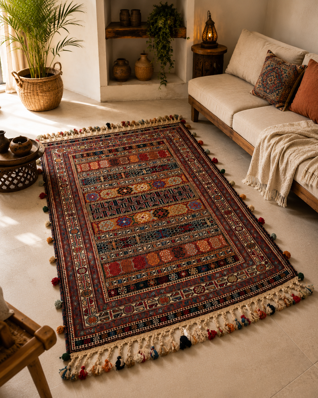 Handwoven Jordanian Wool Rug