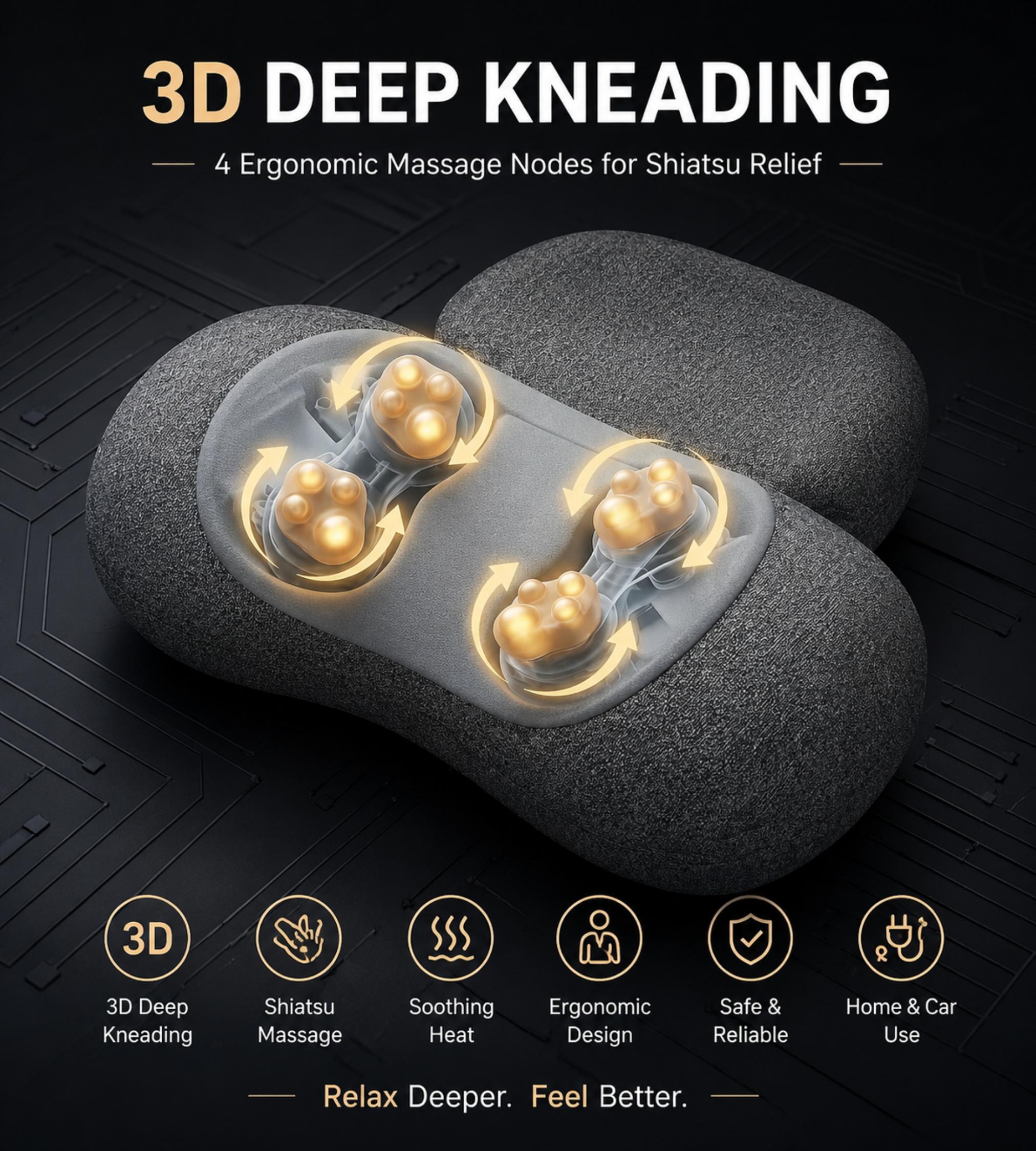 Cervical Kneading Massage Pillow