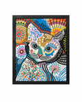 Whimsical Mosaic Cat