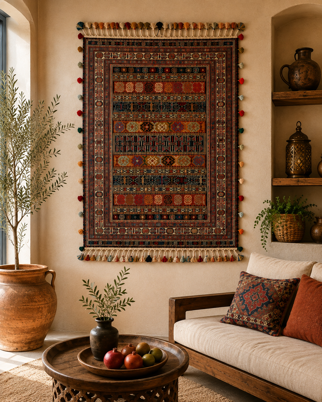 Handwoven Jordanian Wool Rug