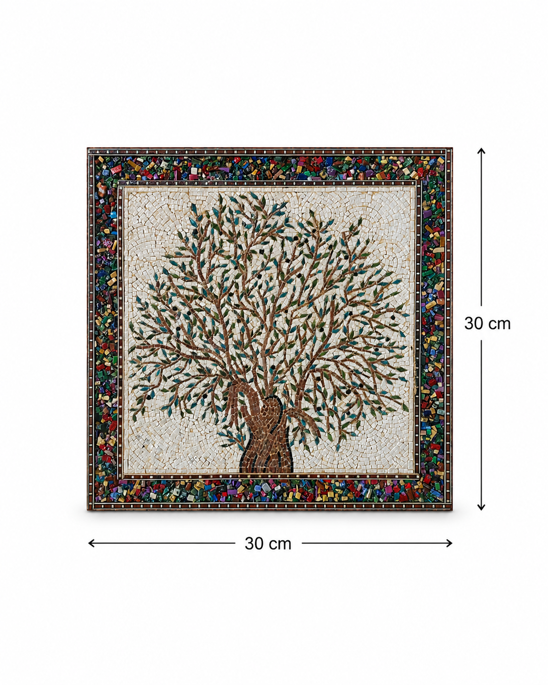 Handmade Fine Micro Mosaic Olive Tree Wall Art
