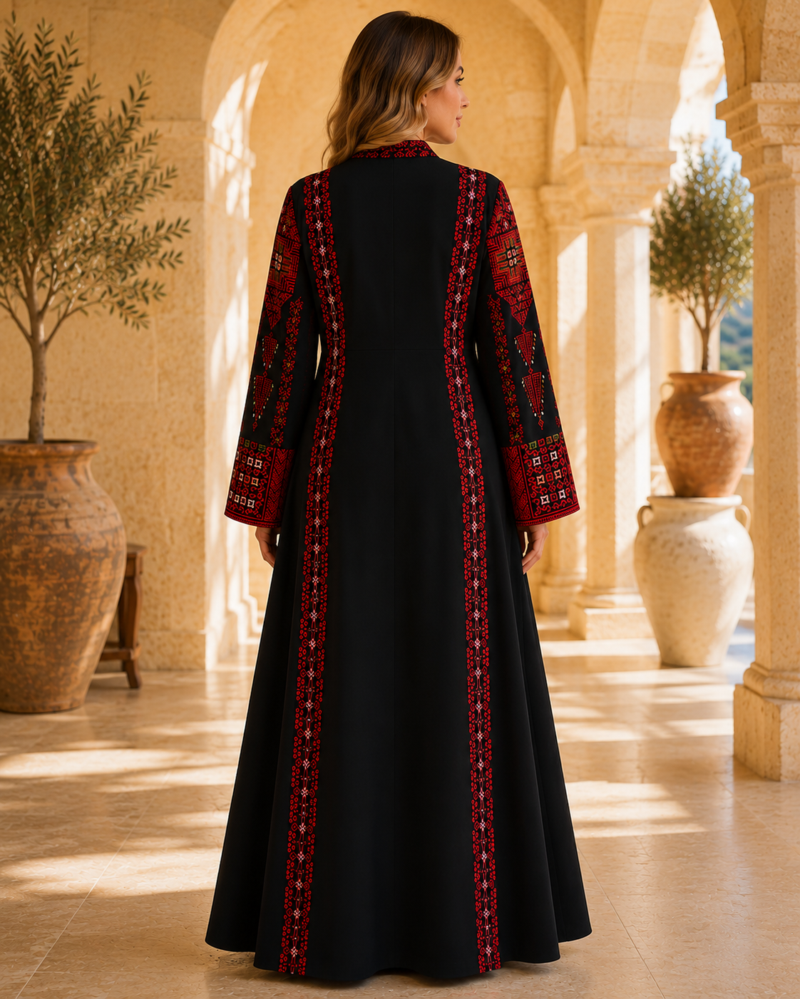 Luxury Embroidered Maxi Dress for Women