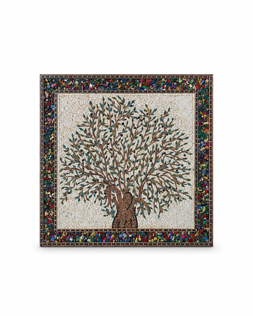 Handmade Fine Micro Mosaic Olive Tree Wall Art