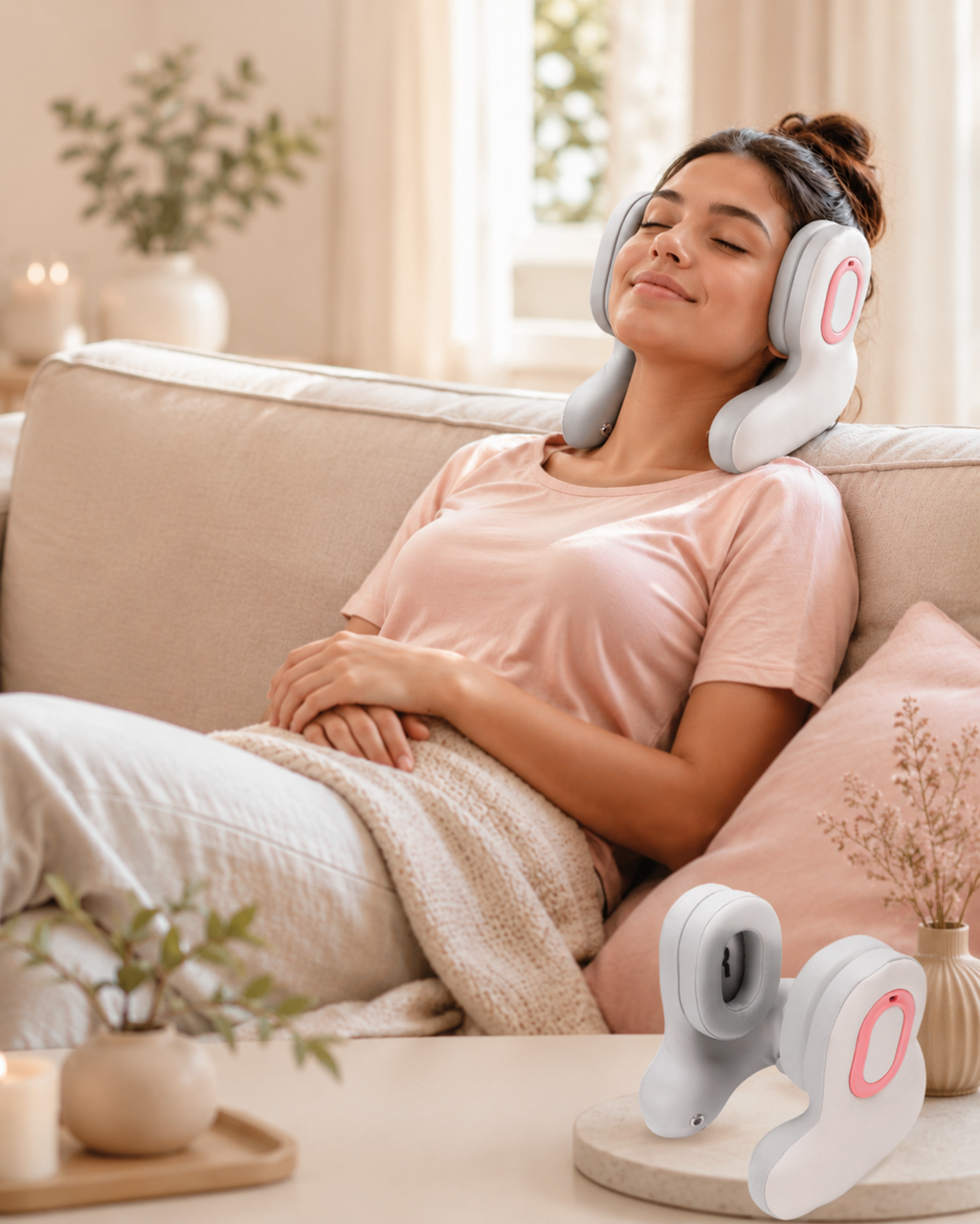 Headset Neck Massage Pillow