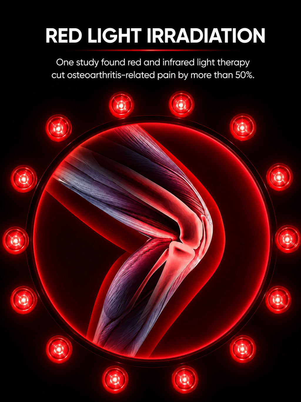 Knee Massager with Red Light Therapy