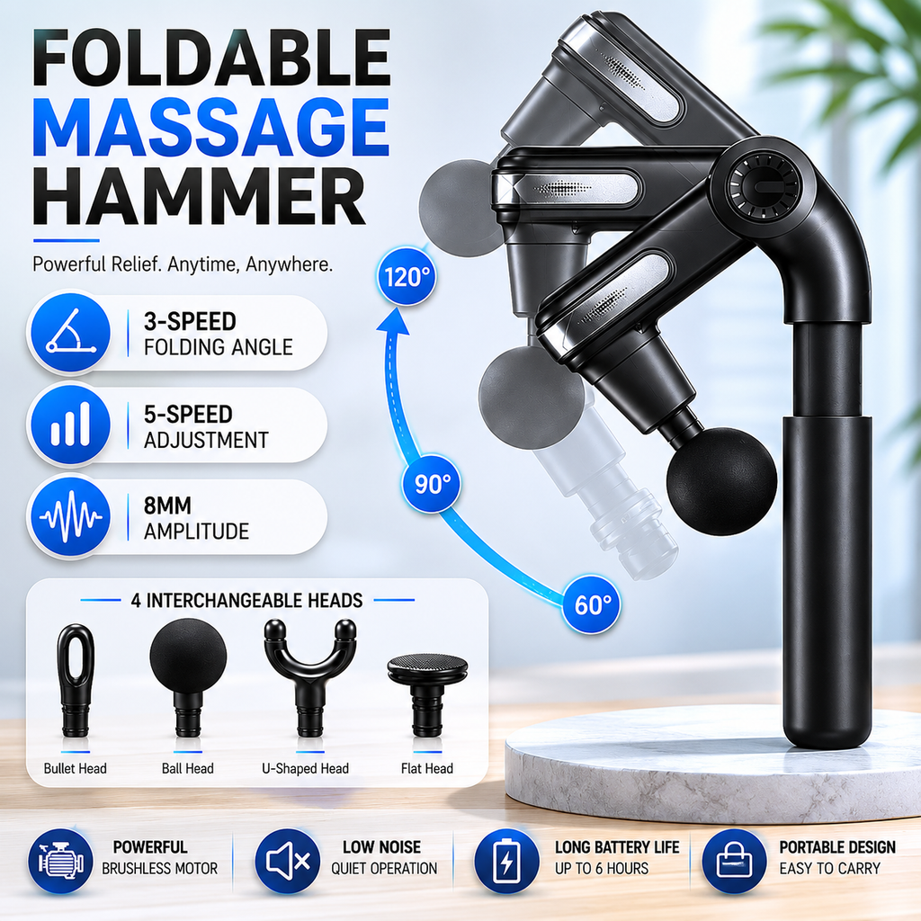 Foldable Deep Tissue Massage Hammer