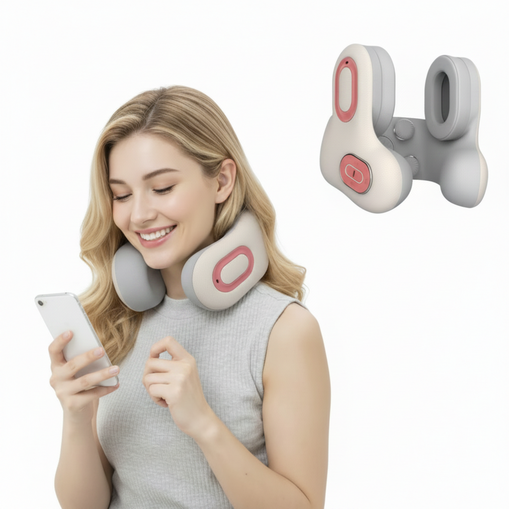 Neck Massager Lifestyle Photo - One Phone