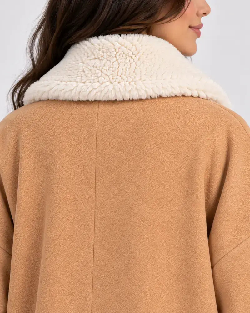 Women's traditional Jordanian Farwa winter coat back view